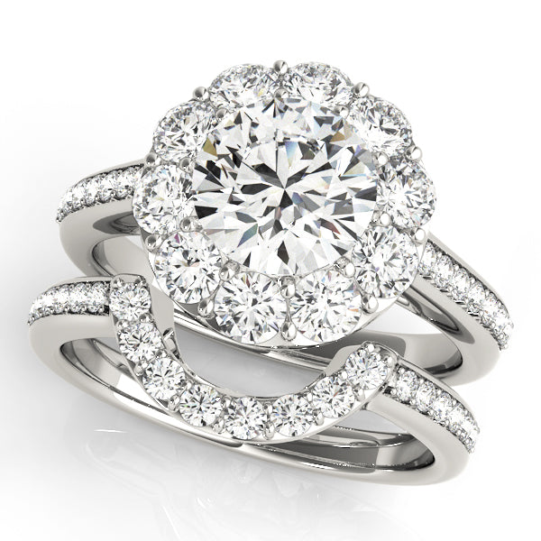 Round Diamond Halo Engagement Ring