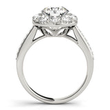 Round Diamond Halo Engagement Ring
