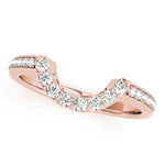 Rose Gold Multi-Diamond Wedding Band 14K