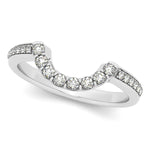 14K White Gold Round Diamond Wedding Ring