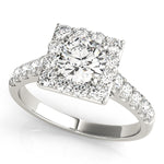 Round Diamond Halo Engagement Ring