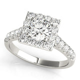 Round Diamond Halo Engagement Ring