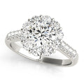Round Diamond Halo Engagement Ring