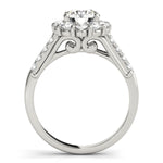 Round Diamond Halo Engagement Ring