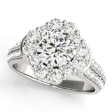 Premium Round Diamond Halo Engagement Ring