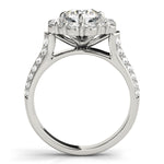 Premium Round Diamond Halo Engagement Ring