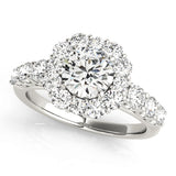 Round Diamond Halo Engagement Ring