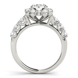 Round Diamond Halo Engagement Ring