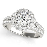 Round Diamond Halo Engagement Ring