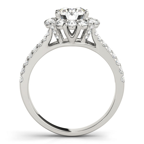 Round Diamond Halo Engagement Ring