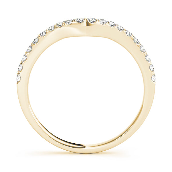 14K Yellow Gold Round Diamond Wedding Ring