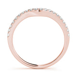 18K Rose Gold Round Diamond Wedding Ring