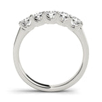 5-Stone Round Diamond Wedding Band