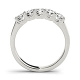 5-Stone Round Diamond Wedding Band