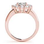 18K Rose Gold 2 CT Diamond Halo Engagement Ring