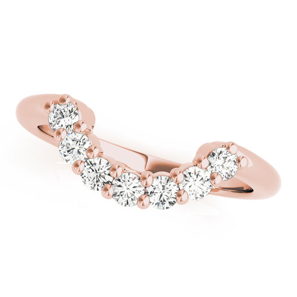 18K Rose Gold Multi-Diamond Wedding Ring
