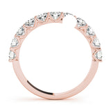 18K Rose Gold 1ctw Round Diamond Wedding Band