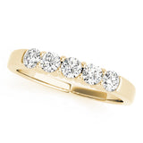 14K Yellow Gold 1/2 CT Diamond Wedding Band