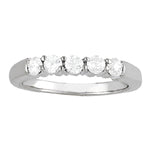 5-Stone Round Diamond Wedding Band