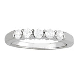 5-Stone Round Diamond Wedding Band