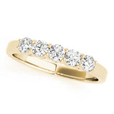 18K Yellow Gold 5-Stone Diamond Wedding Band