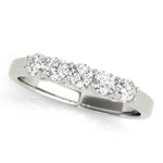 5-Stone Round Diamond Wedding Band