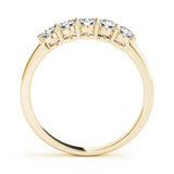 18K Yellow Gold 5-Stone Diamond Wedding Band