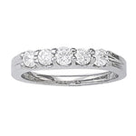 5-Stone Round Diamond Wedding Band