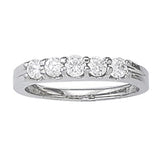5-Stone Round Diamond Wedding Band