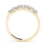 14K Yellow Gold 5-Stone Diamond Wedding Ring