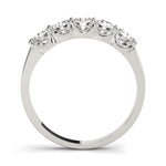 5-Stone Round Diamond Wedding Band