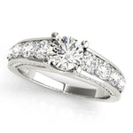 Round Diamond Trellis Engagement Ring