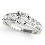 Round Diamond Trellis Engagement Ring