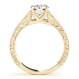 14K Yellow Gold 1ct Round Diamond Solitaire Ring