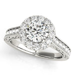 Round Diamond Halo Engagement Ring