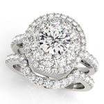 1.0 CT Round Diamond Halo Engagement Ring