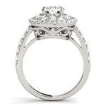 1.0 CT Round Diamond Halo Engagement Ring