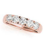 18K Rose Gold 1/2 ct Diamond Wedding Band