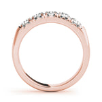 18K Rose Gold 1/2 ct Diamond Wedding Band