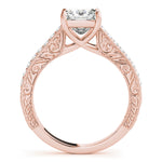 18K Rose Gold Diamond Engagement Ring 0.5 CTW