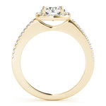 14K Yellow Gold 1 CT Diamond Halo Engagement Ring