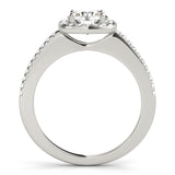 1.0 CT Round Diamond Halo Engagement Ring