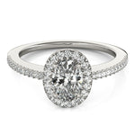 Oval Diamond Halo Engagement Ring
