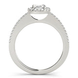 Oval Diamond Halo Engagement Ring