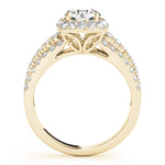 18K Yellow Gold 1 ct Diamond Halo Engagement Ring