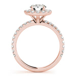 18K Rose Gold 1.5 ctw Diamond Halo Engagement Ring