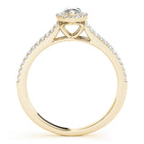 14K Yellow Gold Marquise Diamond Engagement Ring