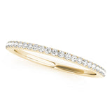 14K Yellow Gold 0.108ctw Diamond Wedding Band