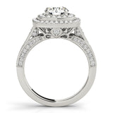 Round Diamond Halo Engagement Ring