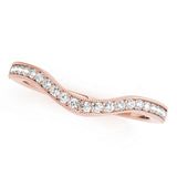 14K Rose Gold 0.22ctw Diamond Wedding Band